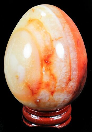 Colorful Carnelian Agate Egg #55550